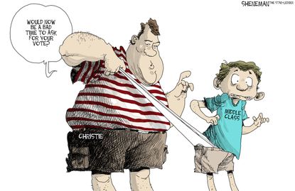 Political cartoon U.S. Chris Christie