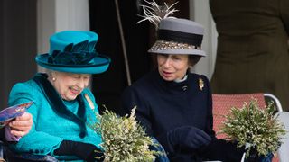Queen Elizabeth II and Princess Anne, Princes Royal attend the 2018 Braemar Highland Gathering