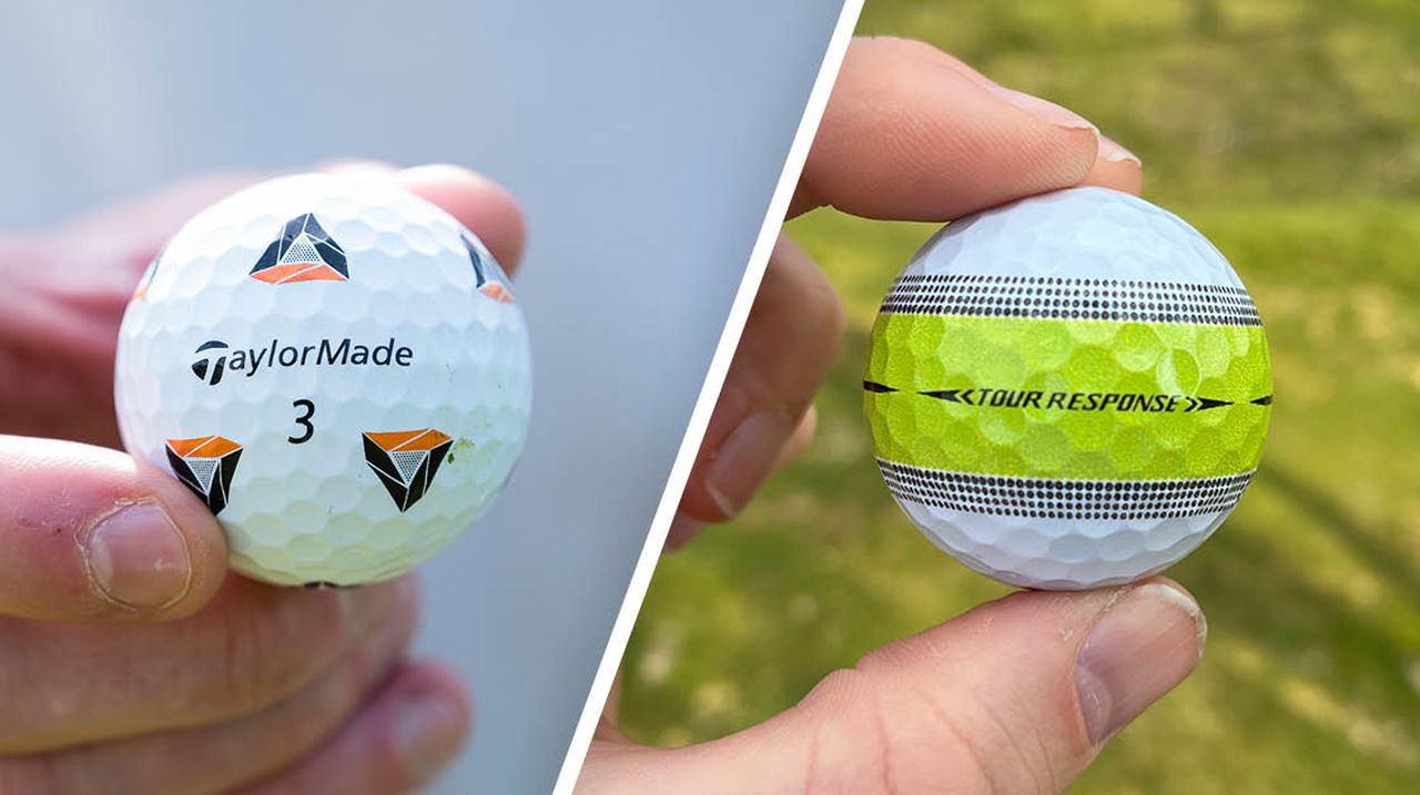 TaylorMade TP5 Pix vs Tour Response Stripe Golf Ball