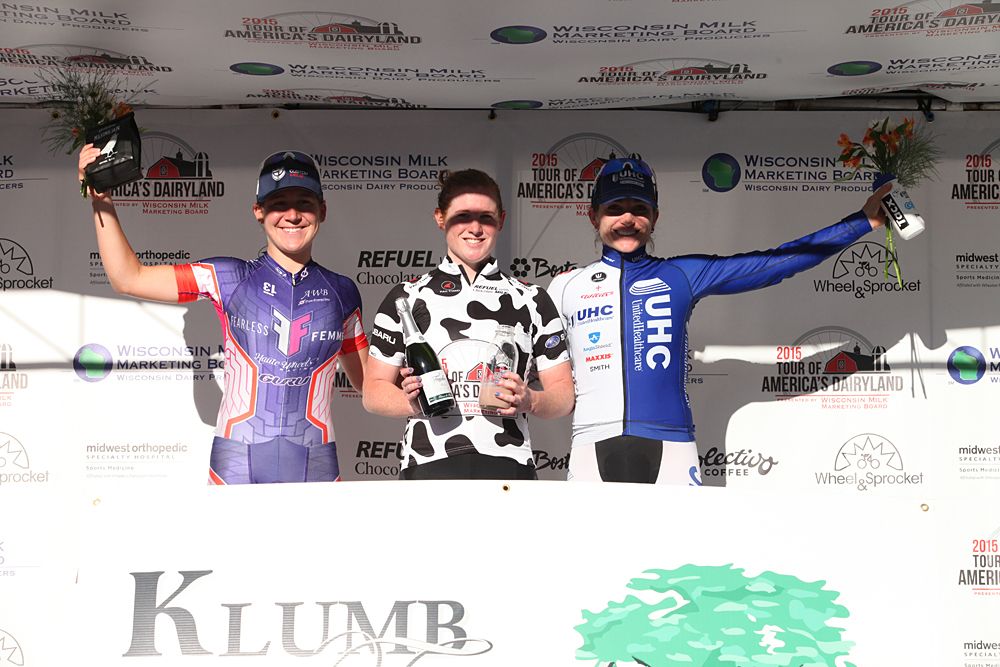 The women's podium