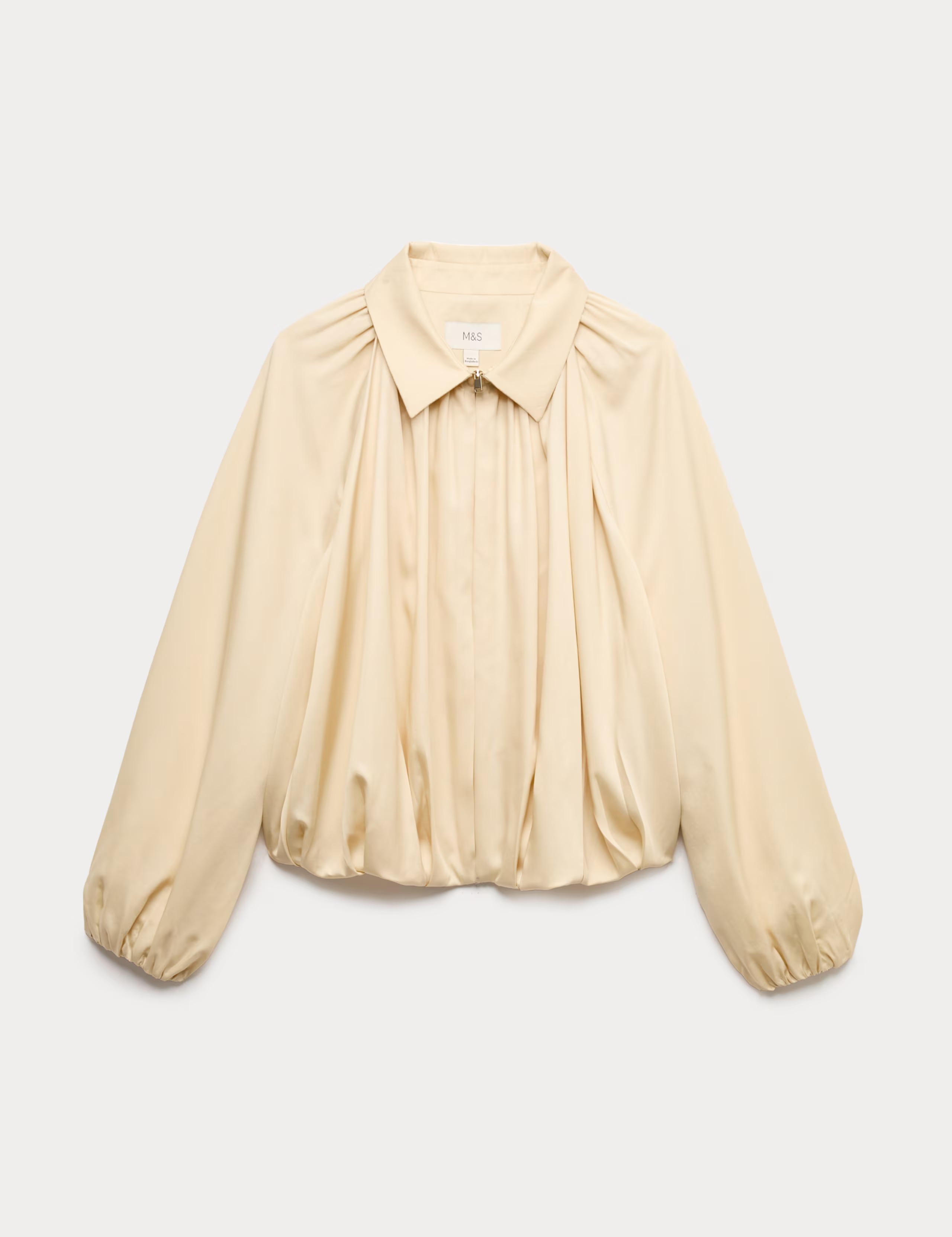 Pure Lycocell Pleated Bomber Jacket