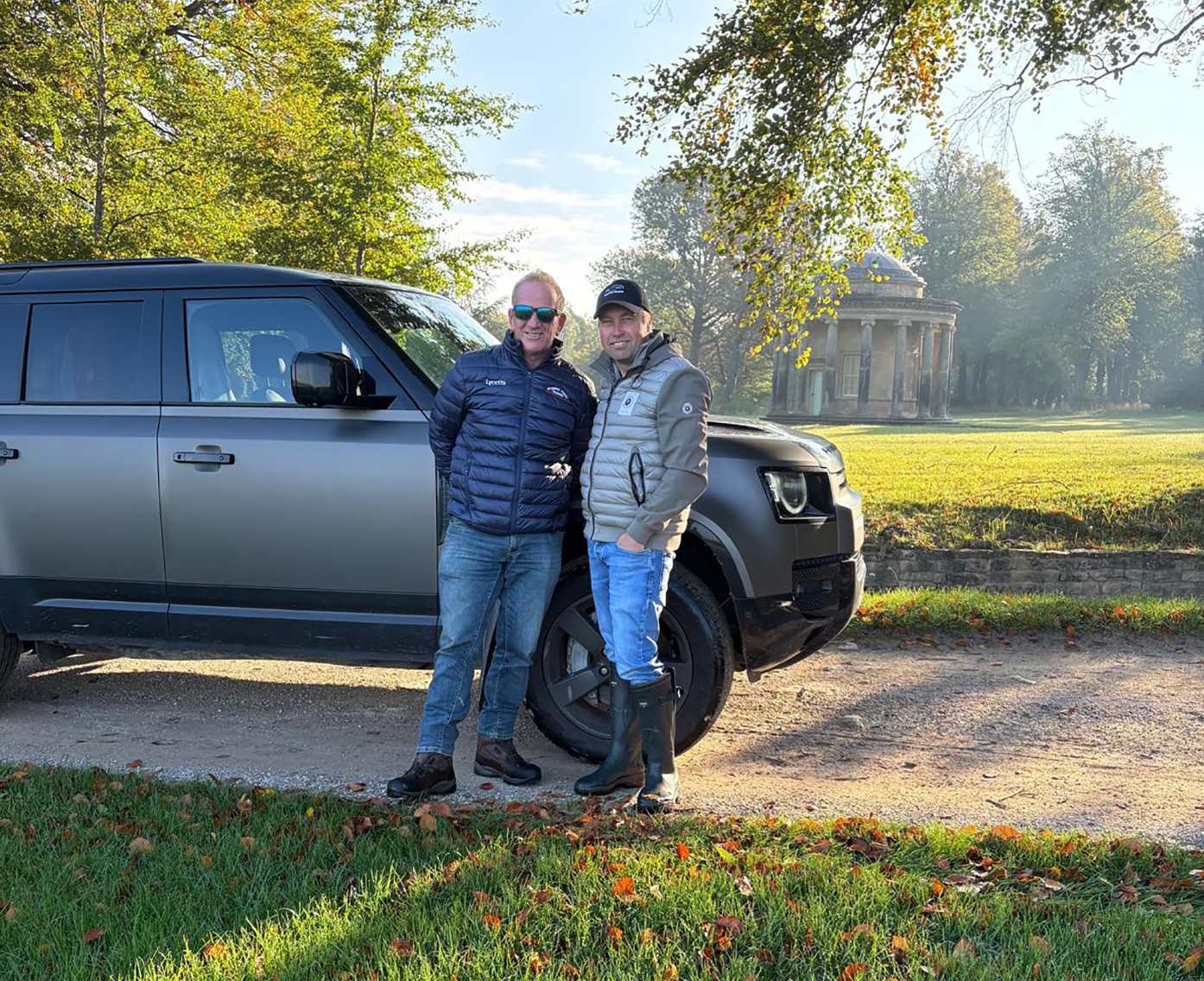 New Bramham course-designer Andrew Heffernan with course-builder David Evans.