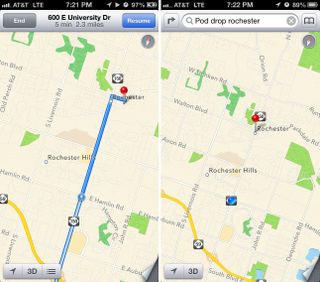 iOS 6 Maps directions differences
