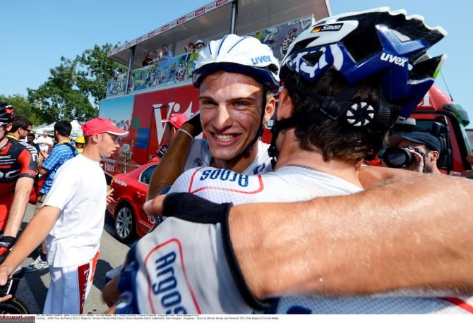 Marcel Kittel (Argos-Shimano) celebrates another stage win
