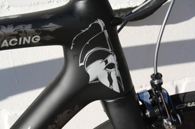 The Spartacus motif is a central design factor in Cancellara's bikes