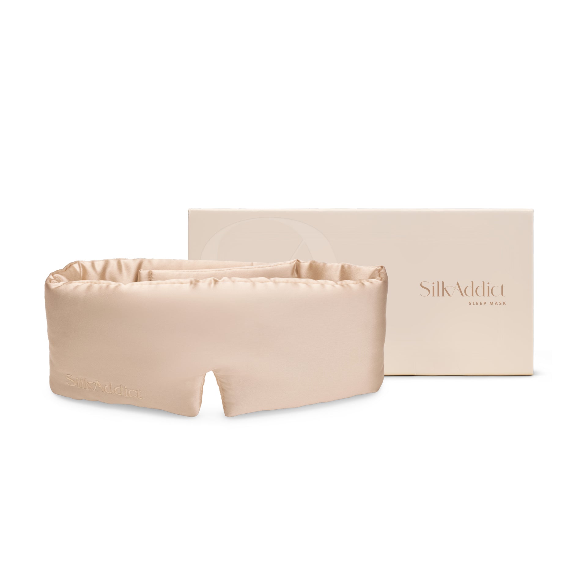 100% Mulberry Silk Sleep Mask Wrap - Caramel