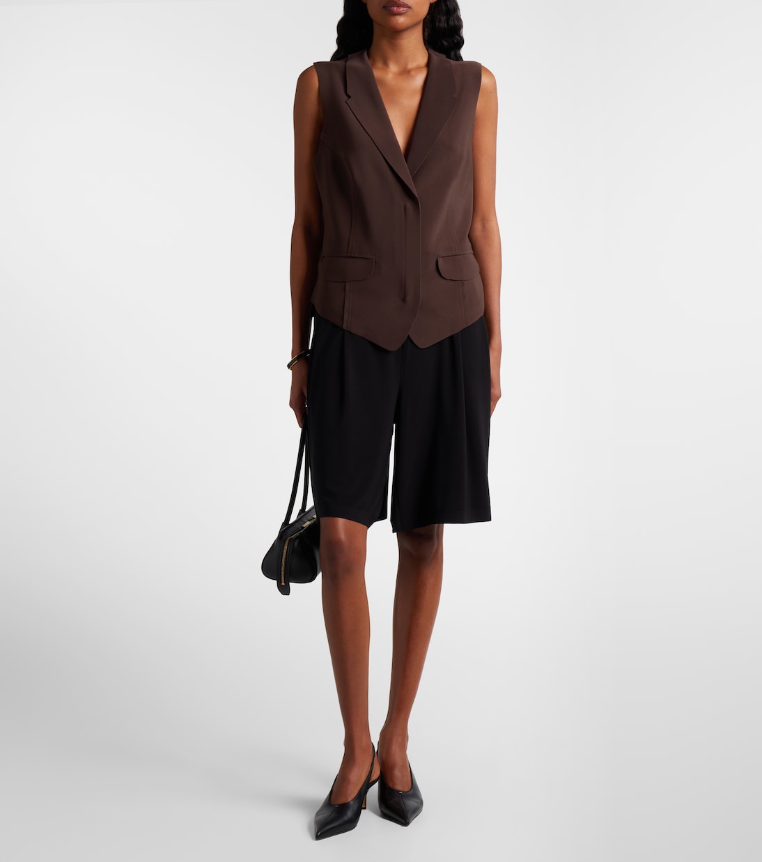 Mens Bermuda Shorts in Black - Norma Kamali