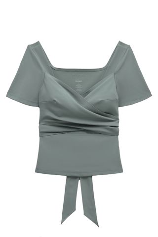 Misty Sage Marla Wrap Top