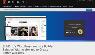 BoldGrid's website builder homepage