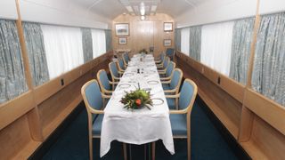 the dining room aboard the bio fuel powered royal train that will take the prince of wales on a tour of britain to promote his sustainable living initiative start photo by danny lawsonpa images via getty images