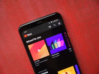 YouTube Music on a Pixel 4 XL