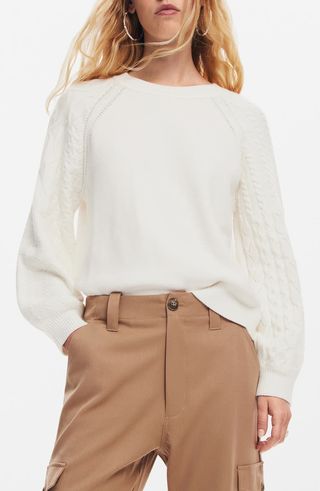 Regina Cable Stitch Sleeve Sweater