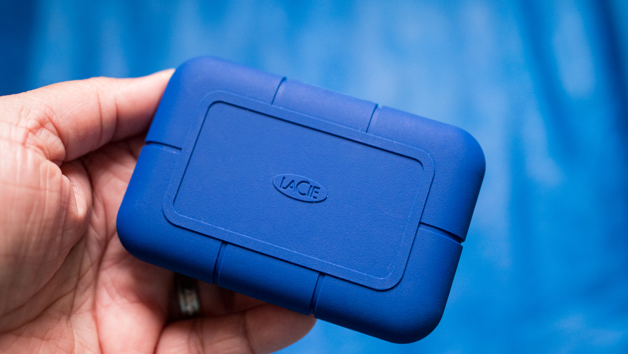 LaCie Rugged Pro5 SSD in hand