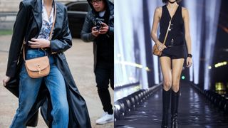 ysl kaia bag street style and on the runway