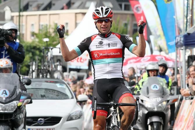 Stijn Devolder (RadioShack) celebrates his first win since his last Belgian title in 2010