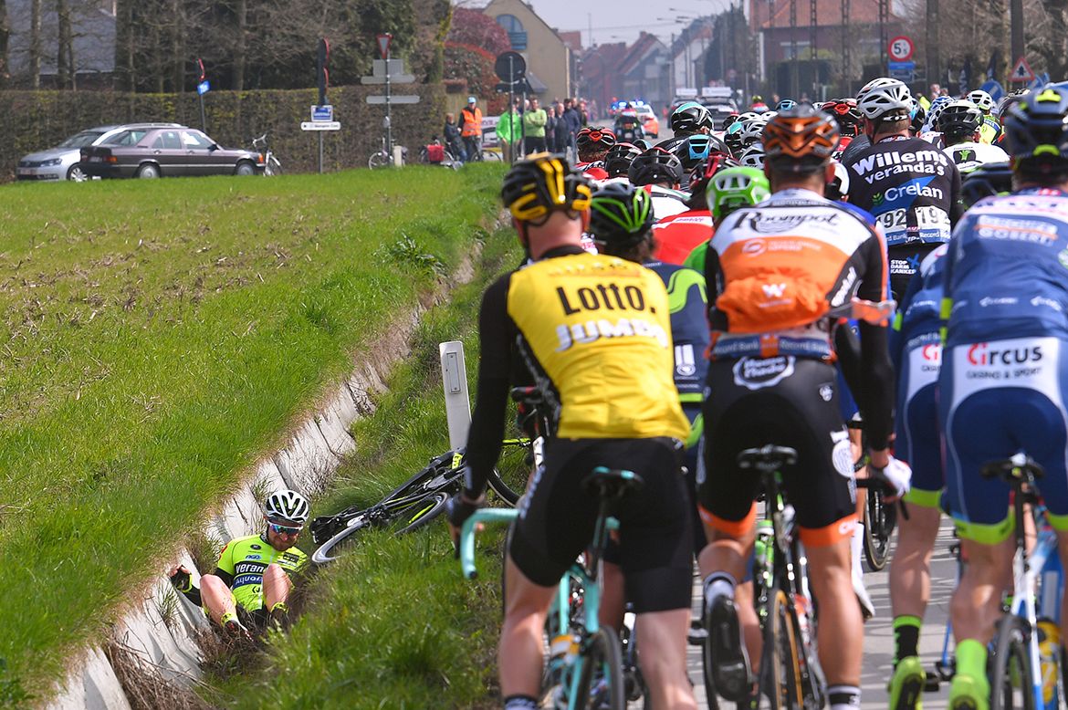 A Veranclassic rider in the ditch