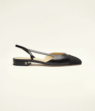 Chanel, Goatskin & Grosgrain Slingbacks