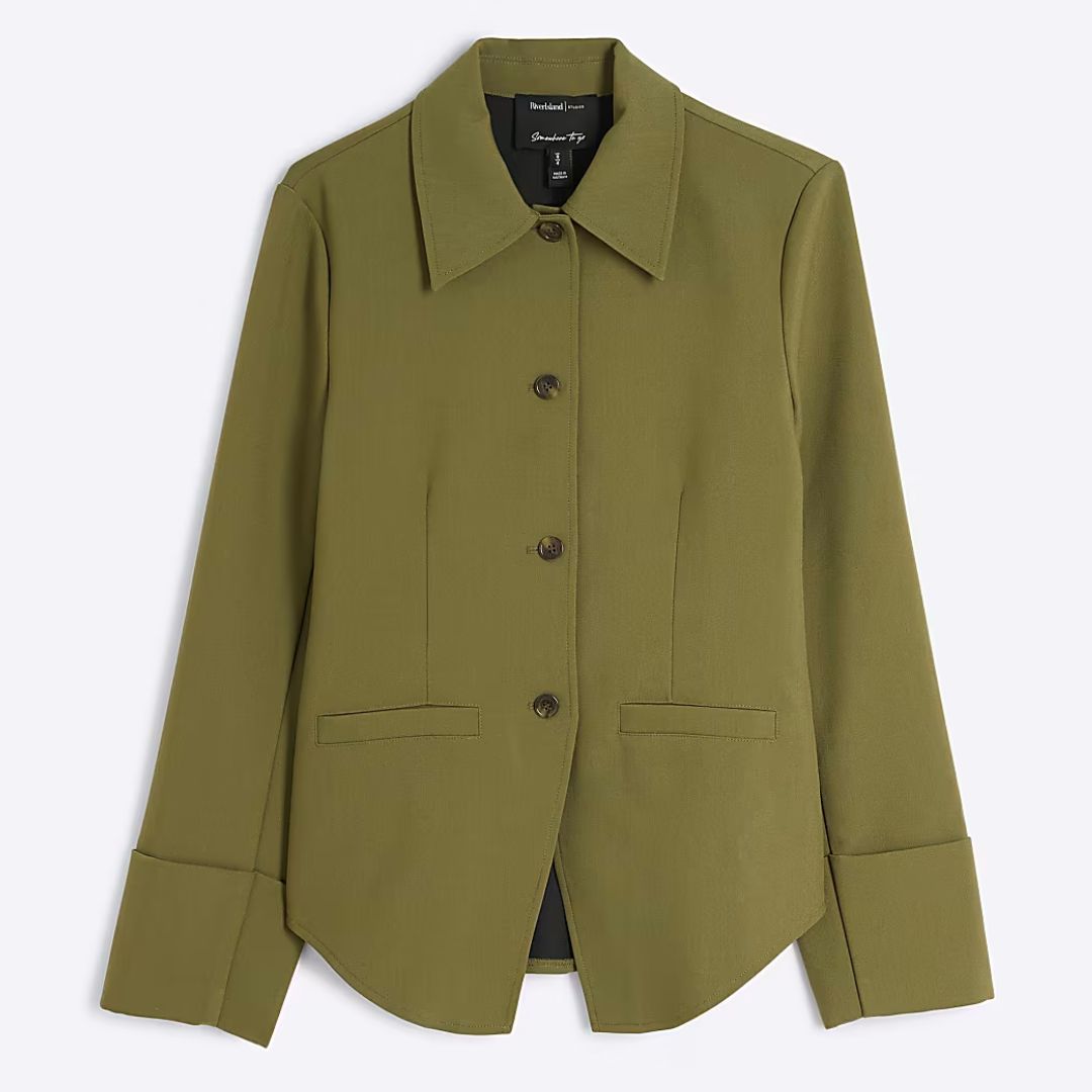 River Island Green Tailored Shirt