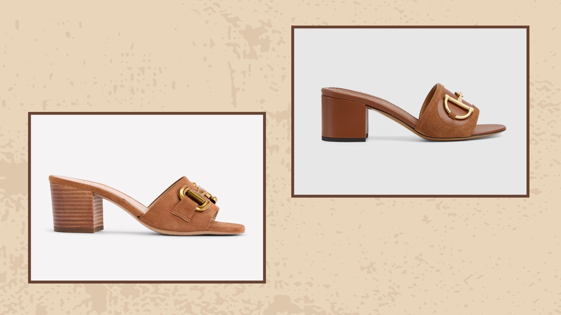 two brown mules sandals