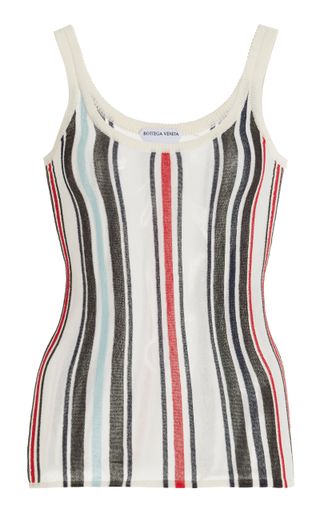 Striped Cotton-Knit Tank Top