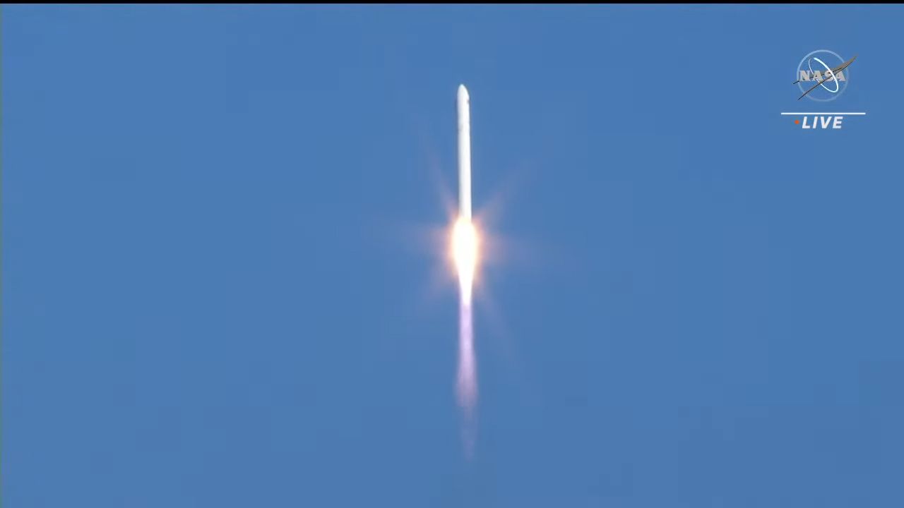 A Northrop Grumman Antares rocket launches the Cygnus NG-16 cargo resupply spacecraft to the International Space Station from NASA's Wallops Flight Facility, on Aug. 10, 2021.