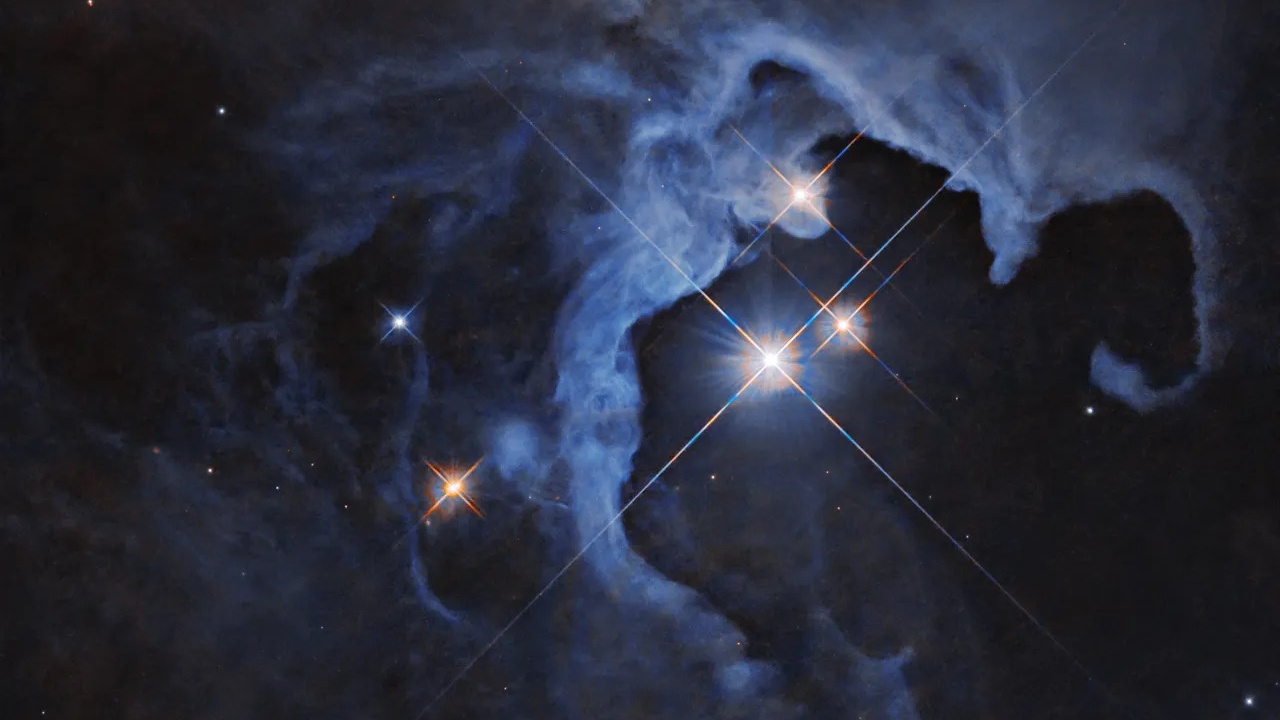 Enchanting new Hubble Telescope image reveals an infant star's sparkle