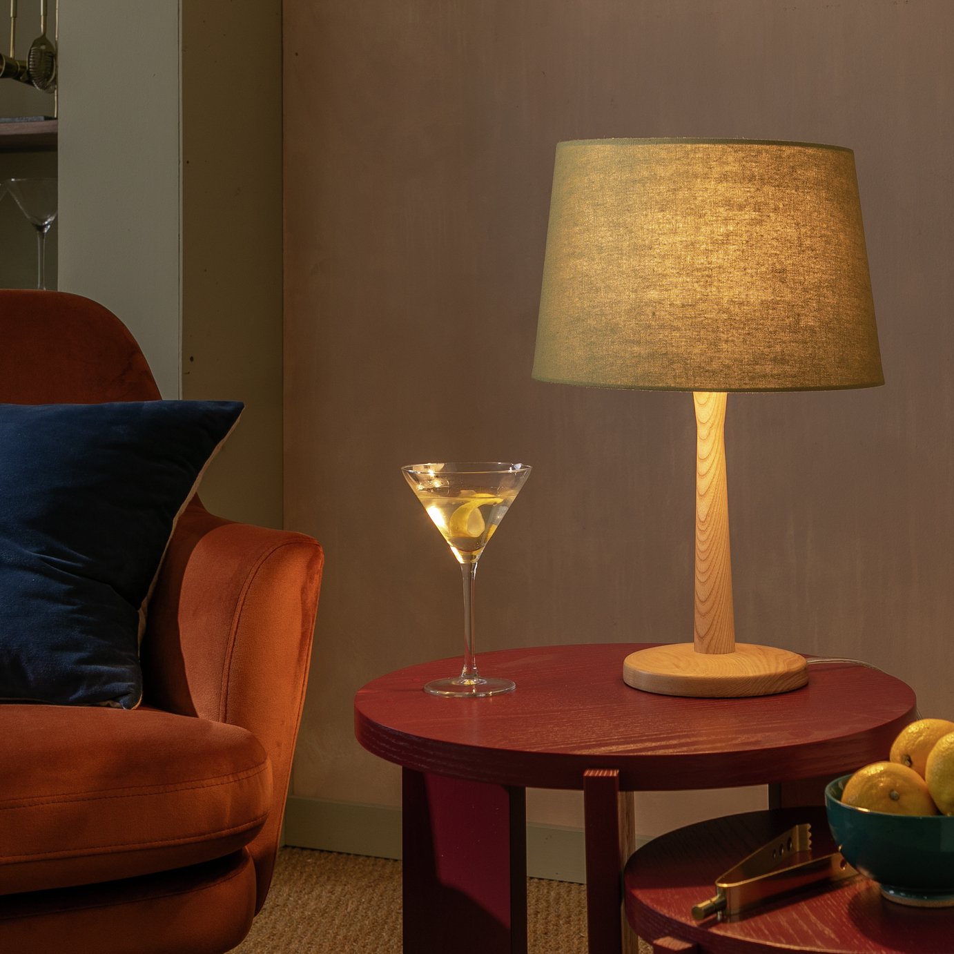 Habitat Green Textured Easy Fit Lampshade - 30cm