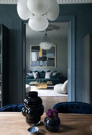 a color drenched tonal living space