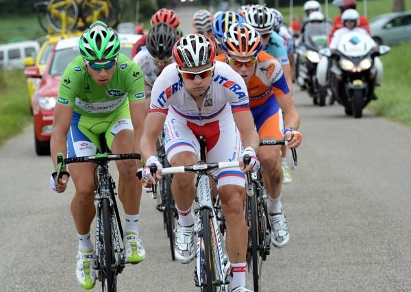 Eduard Vorganov, the Russian champion, in the breakaway