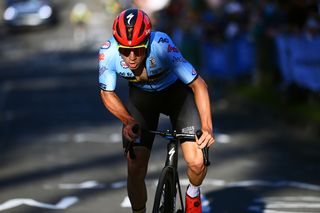 Remco Evenepoel riding for Belgium at UCI Road World Championships 2022