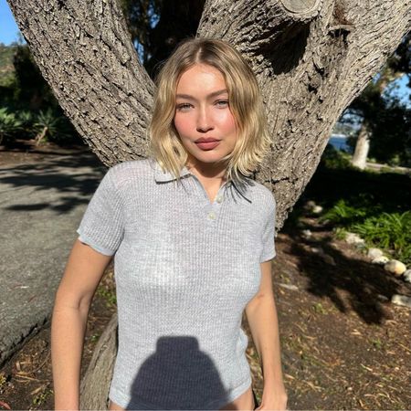 Gigi Hadid blonde bob