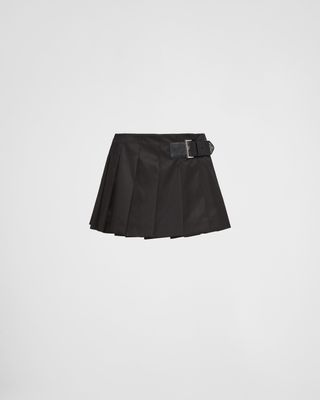 Pleated Re-Nylon Miniskirt