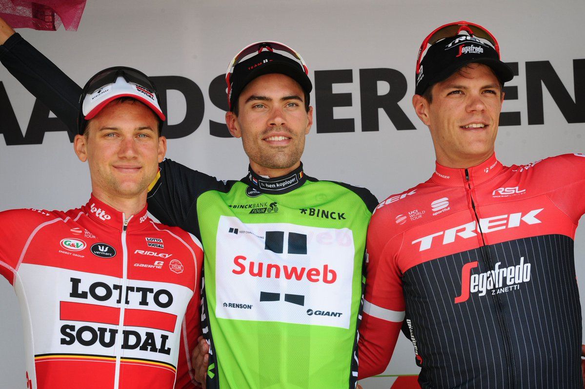 The final podium at the BinckBank Tour