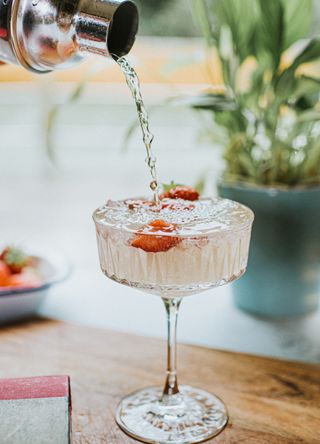 Pouring a cocktail