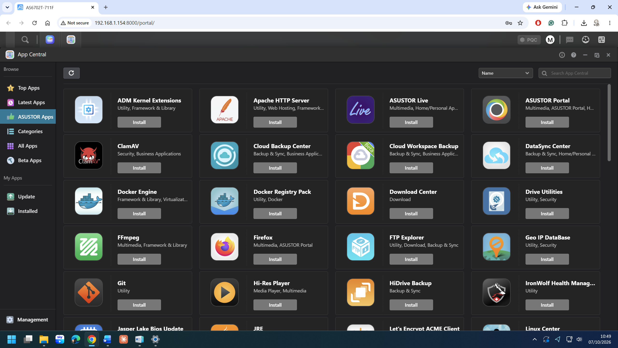Asustor ADM 5.1 Apps