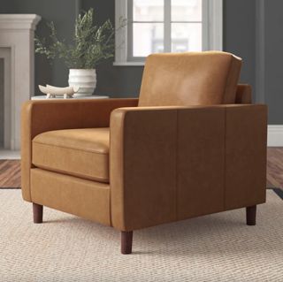 Joss & Main leather armchair on sale