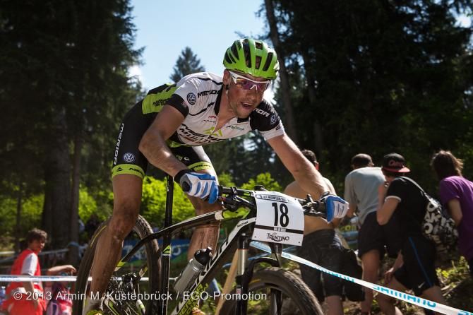 Rudi va Houts racing at the Val di Sole World Cup