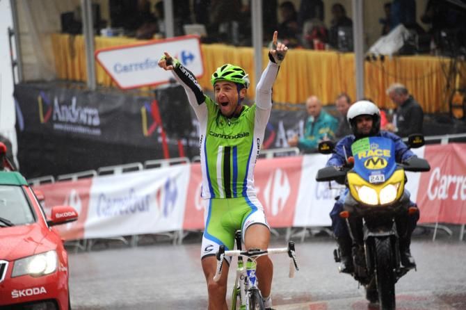 An ecstatic Daniel Ratto (Cannondale) earns the biggest victory of his career with a stage win at the Vuelta a Espana