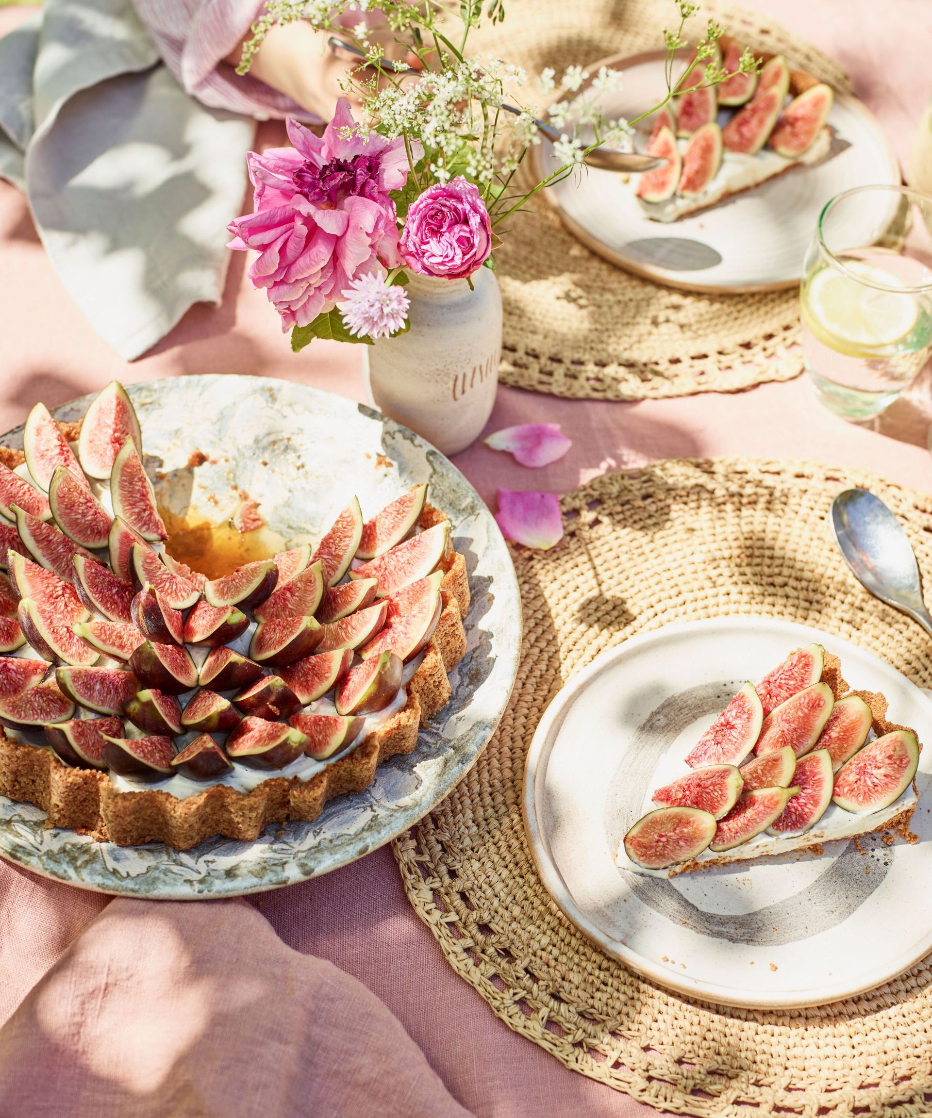 Fig and ricotta tart