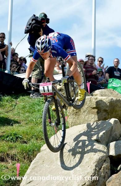 Georgia Gould (USA) on her way to a bronze medal