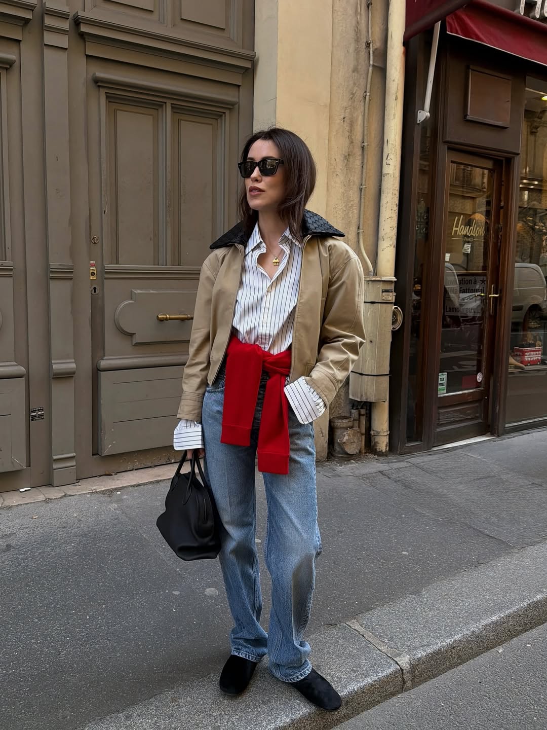 Annabel in jeans, jacket and shirt