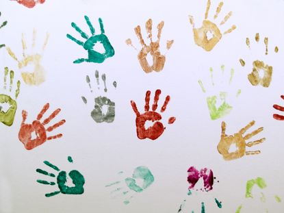 painted handprints