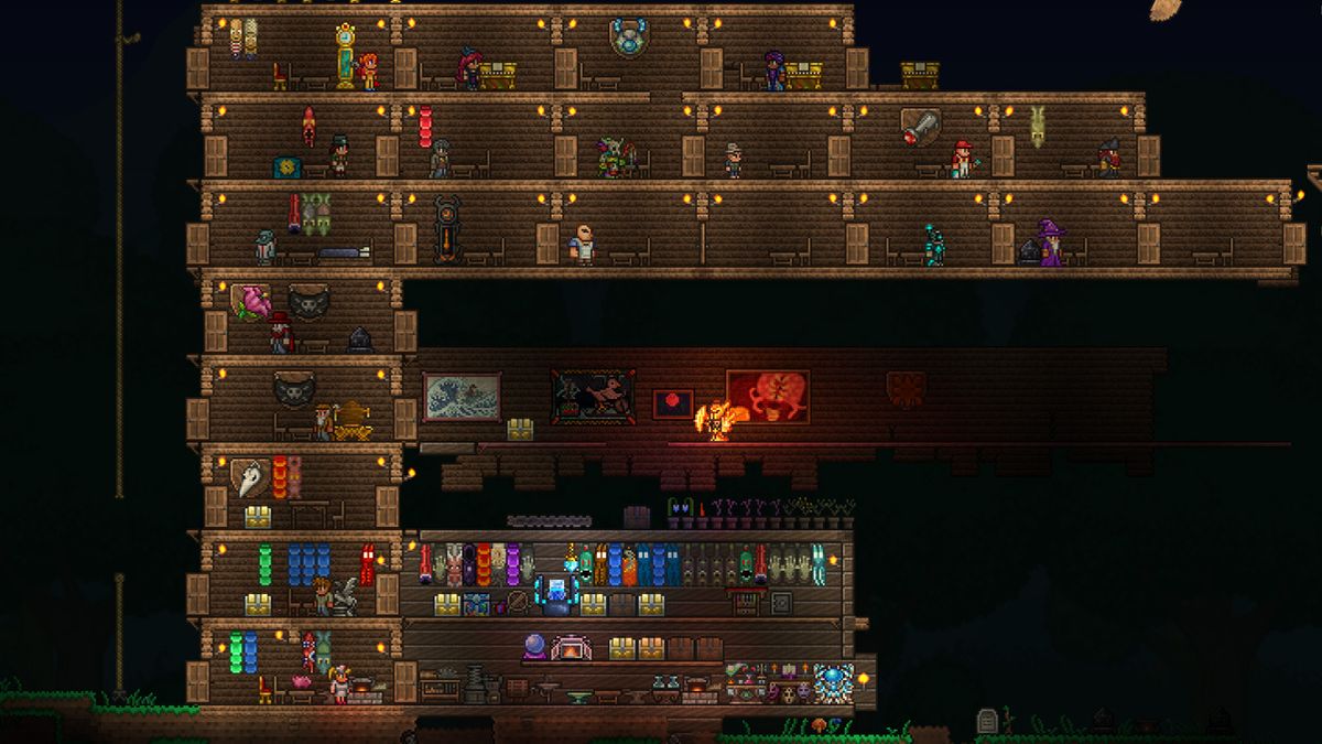cool floating house terraria