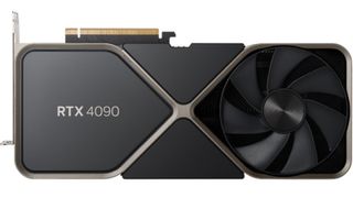 An Nvidia RTX 4090 against a white background