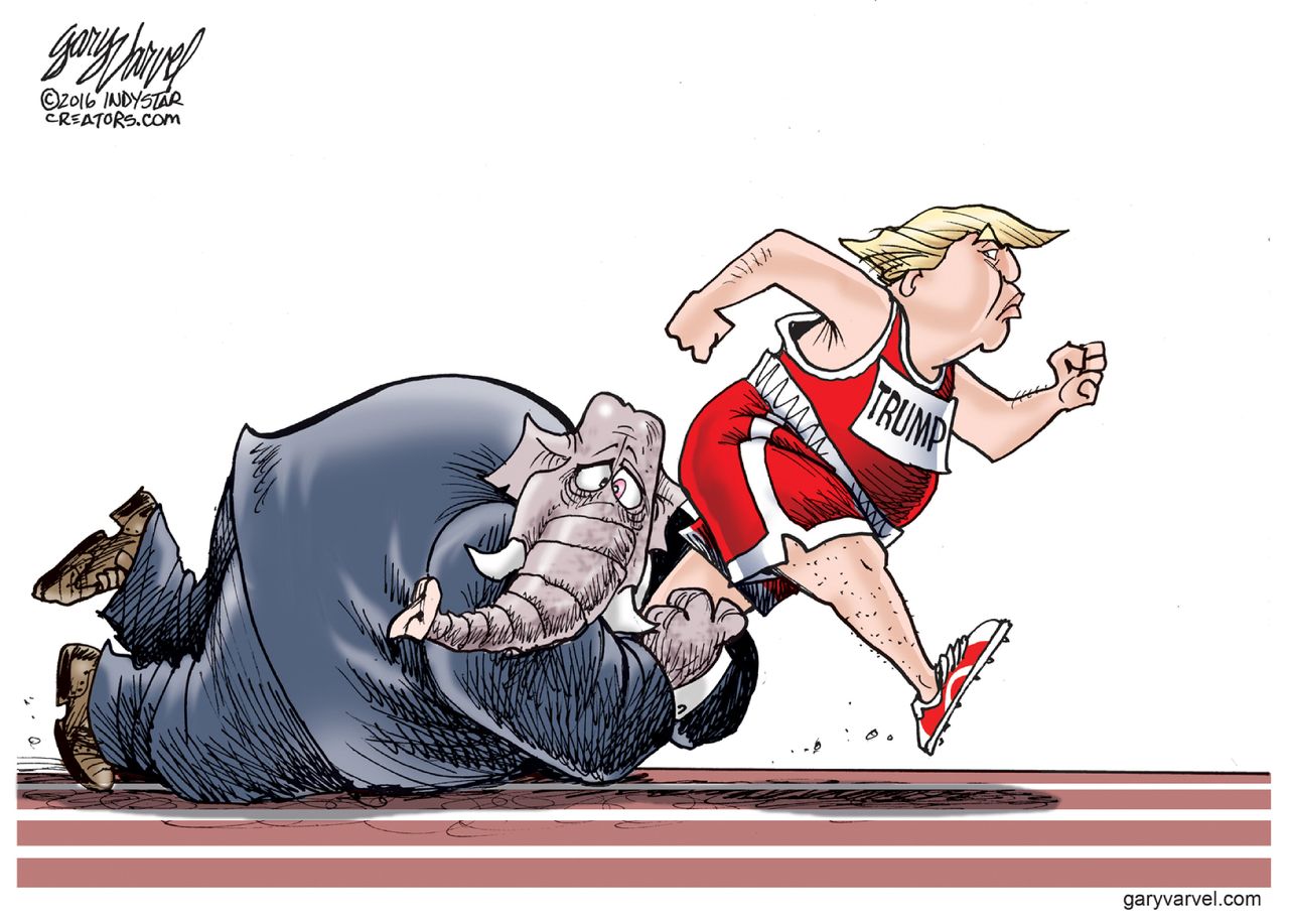 Political Cartoon U.S. Trump GOP