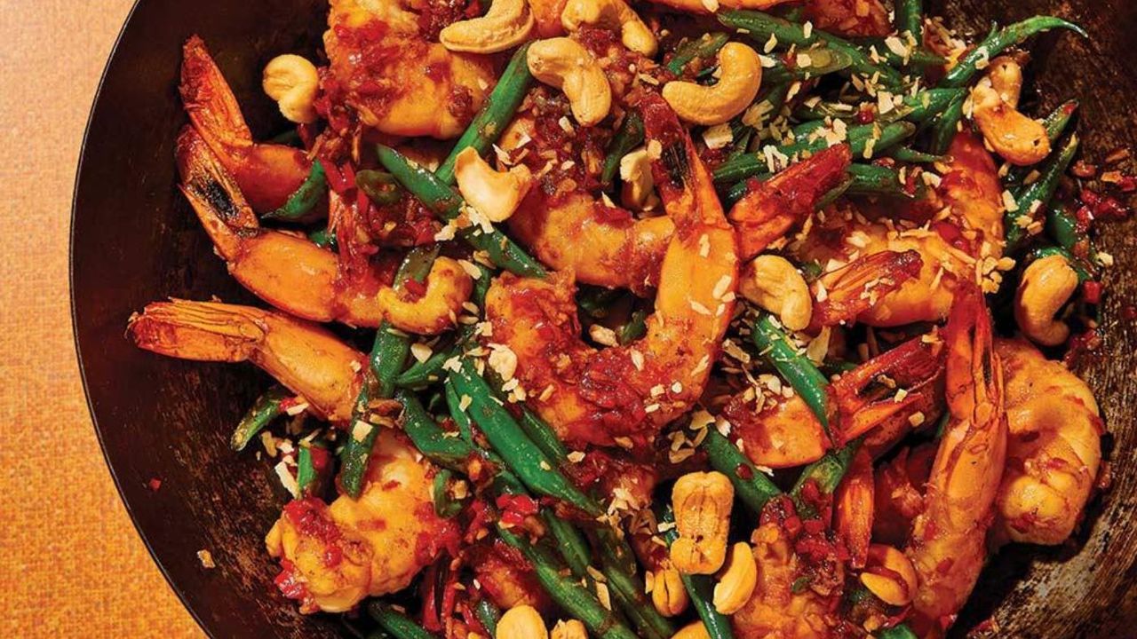 Lara Lee’s sambal prawns with coconut and cashews