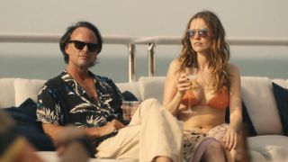 Rick and Chelsea on Gary's yacht in The White Lotus Season 3