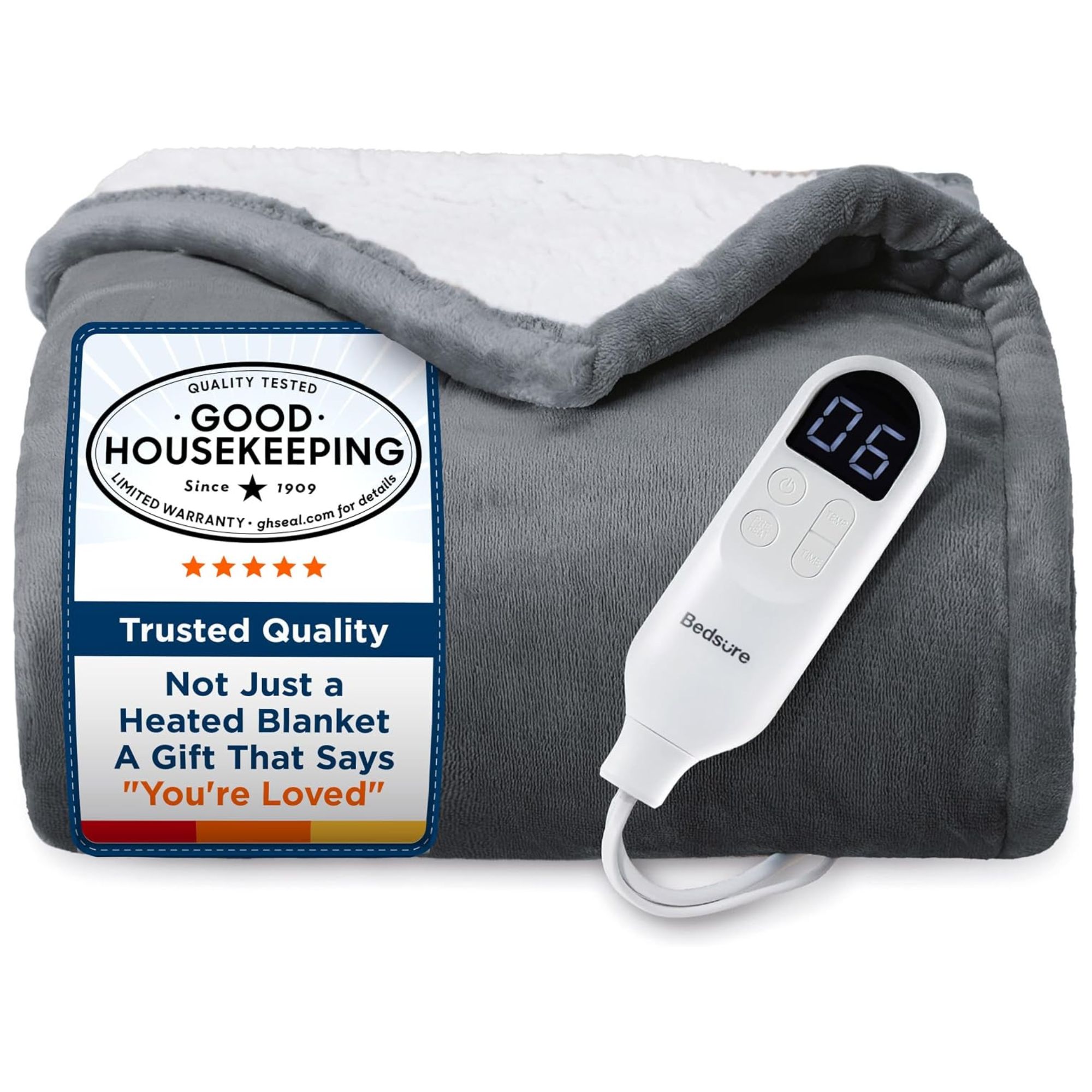 Bedsure Heated Blanket Throw Blanket