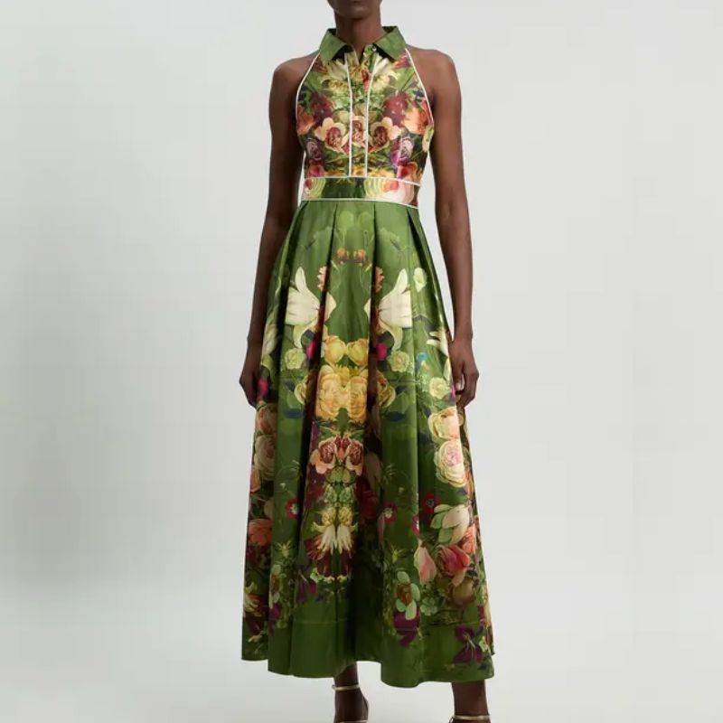 Karen Millen, maxi floral shirt dress
