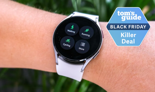 the Samsung Galaxy Watch 4 on a wrist outdoors